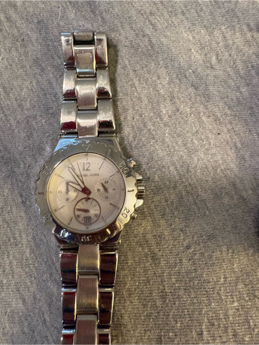 Michael Kors Silver Men's Chronograph Bracelet Watch